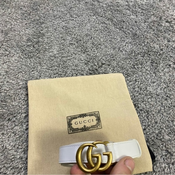 Vintage Gucci Double G Leather Rare Belt - Picture 4 of 7